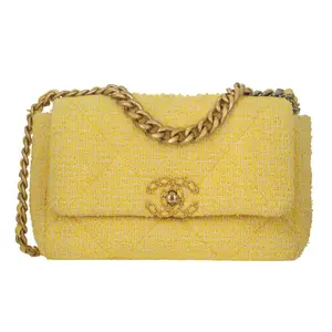 Pre-owned CHANEL Tweed Crossbody Bags 19 Flap Medium