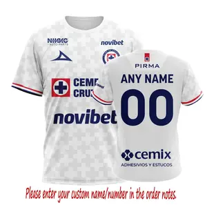 LIGA MX Cruz Azul Shirt 3D Personalized 2026 Away Design For Toddler - Youth And Adult