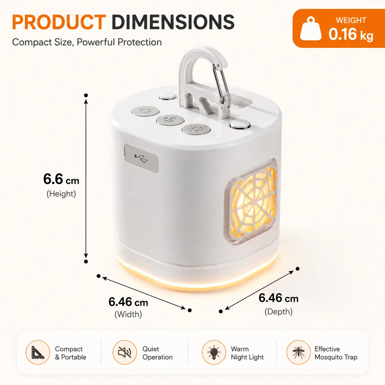 UOYGAO LED Camping Tent Fan with Light - Portable Ceiling Fan for Hikers, Mosquito Repellent, 3-Speed Cooling, USB Port, Solar-Powered, COB Side Lights, Flickering Pumpkin Cup Holder, Outdoor Camping, Patio Garden, Rechargeable, Adjustable, Small, Fan + L