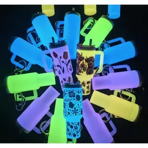 20PCS Luminous Mini Keychains Will Glow in the Dark & 50pcs Random Wraps Can DIY Wrapped