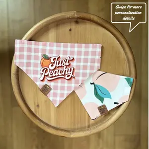 Just Peachy / Reversible / Over-the-Collar / Pet Bandana