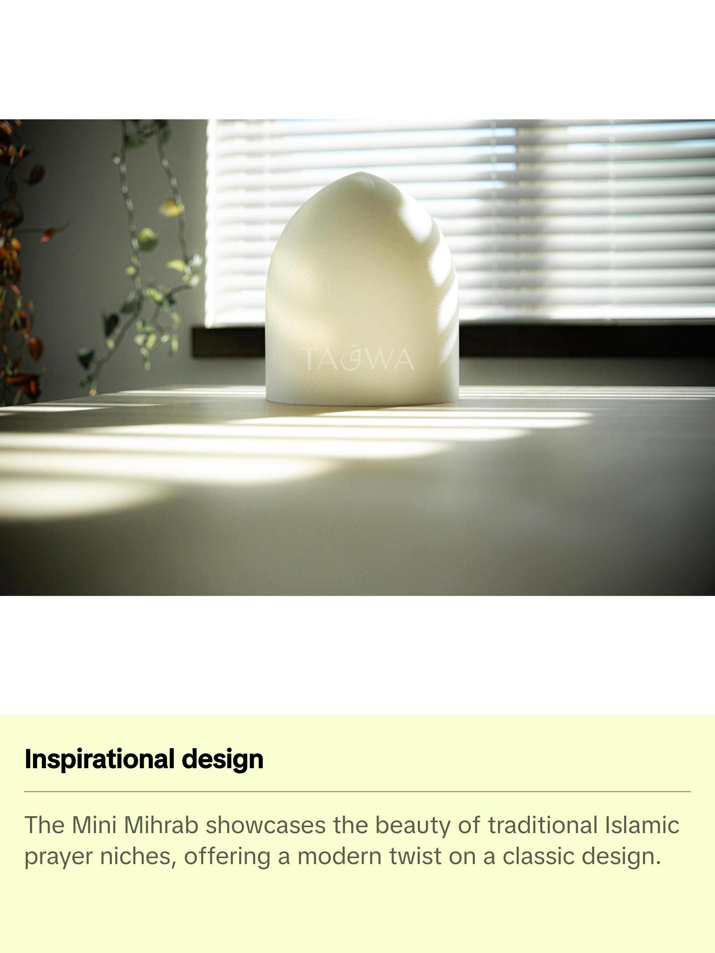 Mini Mihrab Islamic Decor | Small & Large Sizes | Modern Ramadan Decoration in Black or White