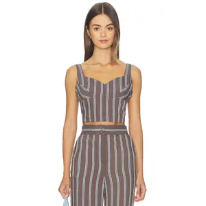 Veronica Beard Vonette Top in Dark Mocha