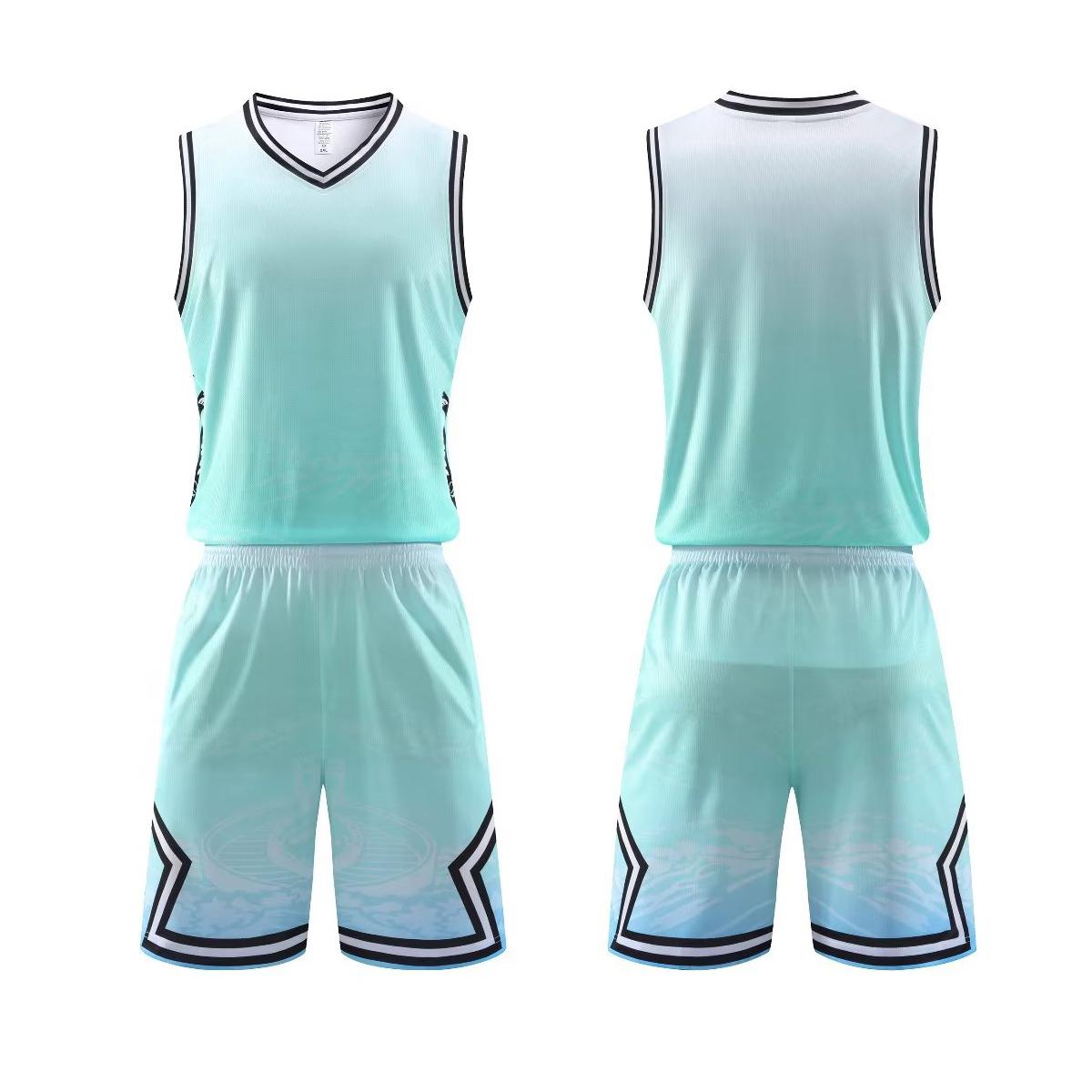 Personalized Luminous Custom Basketball Jersey Set, Fine Knitted Pattern, DIY Team Name & Number, for Team Training & Games