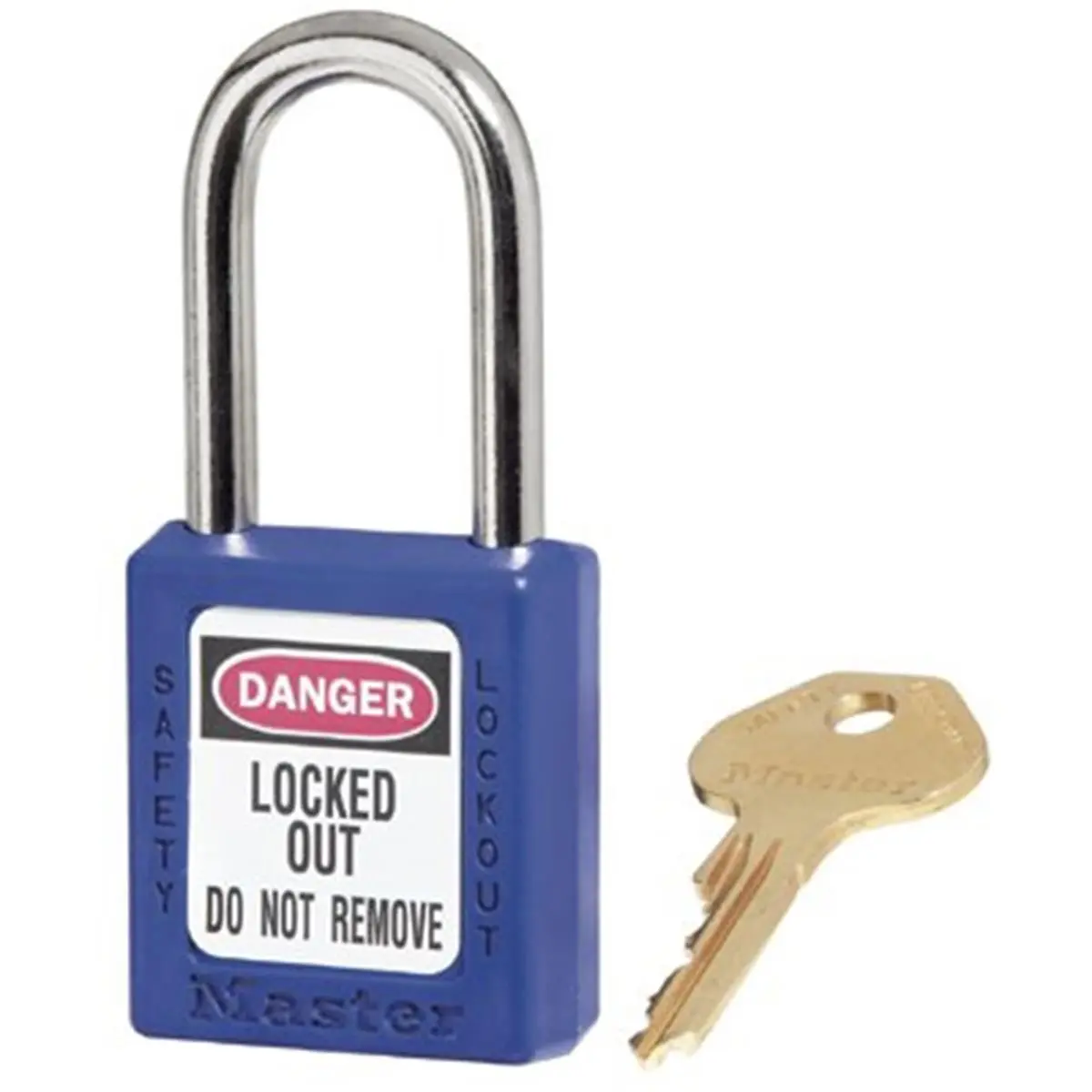 212 MAIN 6-Pin Blue Industrial Safety Lock-Out Padlock with Xenoy Lock Body, Keyed Different, OSHA Compliant, 1 3/4" Tall, Durable Non-Conductive, Industrial Hardware No. 410, Box of 6, Write-On Labels for Automotive Security