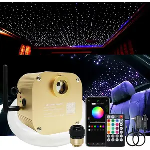 16W RGBW Twinkle Fiber Optic Lights, 550 count 13.1ft/4m 0.03in Optical Fibers+RGBW+ Activated+APP & Remote Controller Starlight Headliner Kit for /