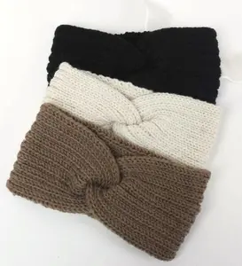 Winter Headbands for Women Ear Warmers, Warm Headbands for Women Winter Accessories, Cold Weather Headband Chunky Knit Head Bands Ear Warmers Triple KnotWarmth Ribbed Knit Headband Set-3pcs (Classic Neutrals:Beige/Brown/Black) Christmas gift