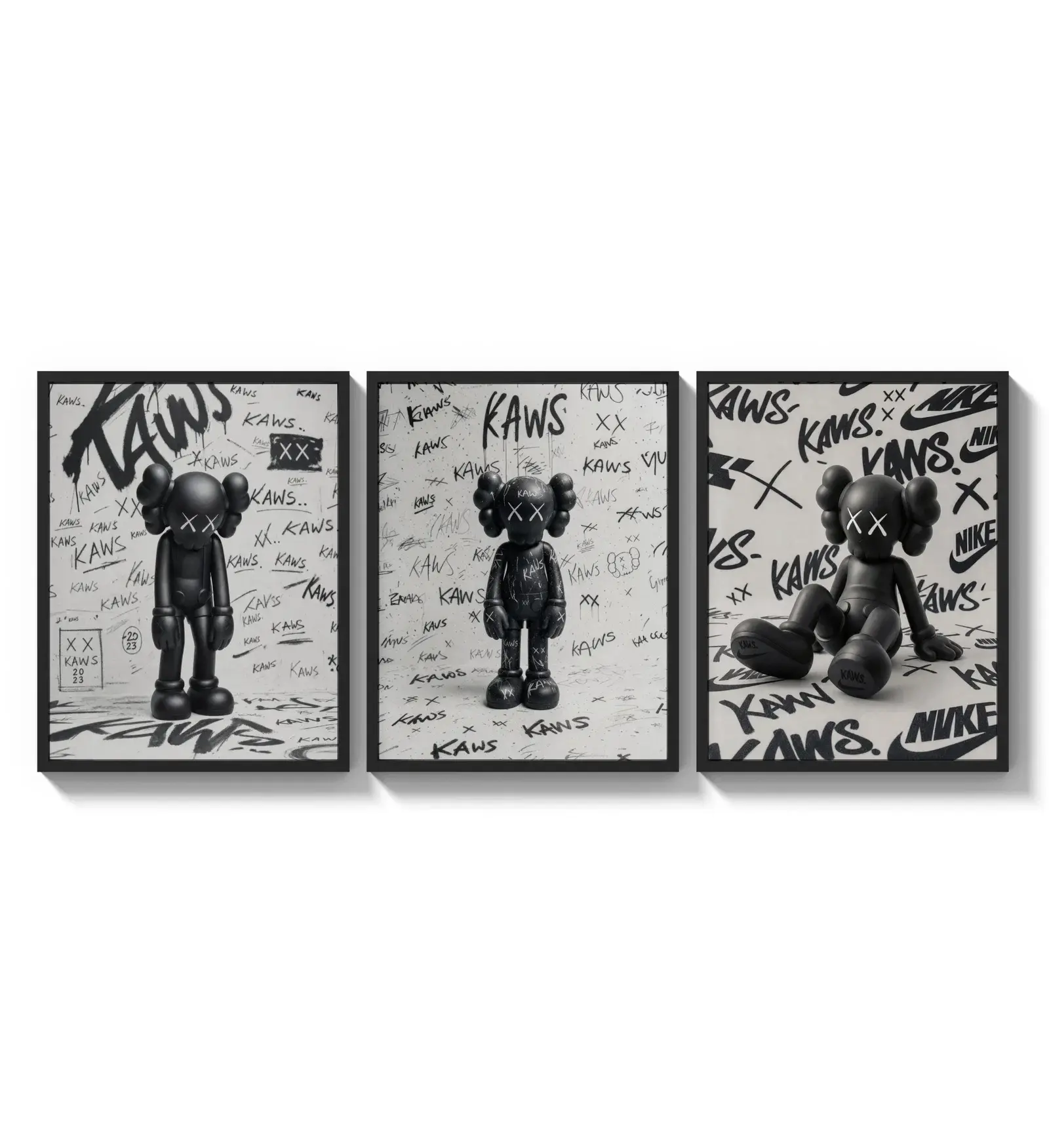 KAWS Companion XX Nike Set of 3 – Hypebeast Poster Print Unframed