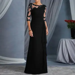 Elegant Dresses For Women Wedding Guest Cocktail Party Dress Sexy Lace Patchwork Prom Long Dresses Evening Gowns women's dress