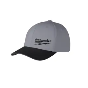 Milwaukee 145634 Work Skin Fitted Hat, Gray - Large & Extra Large