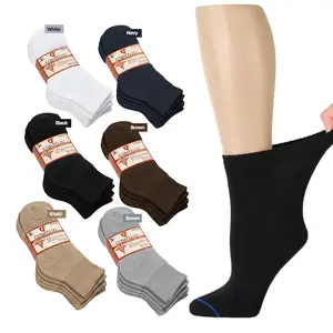 COMFELLO Diabetic Ankle Socks for Men & Women - Comfortable Seamless Non Binding Low Cut Socks for Diabetics Neuropathy Pregnancy Nurses Athletic all Day Wear Breathable Quarter Socks 3-12 Pairs Sizes 9-11 10-13 13-15 Doctors Approved  Menswear