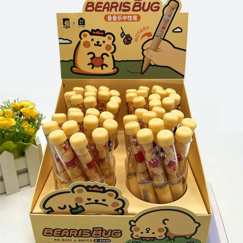 Bear signature pen fun stacking neutral pen high value cartoon girl pen