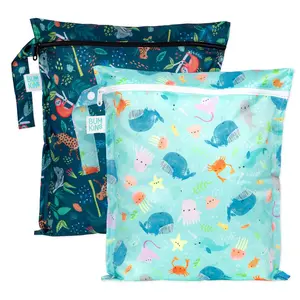 Wet Bag 2 Pack: Ocean Life and Jungle