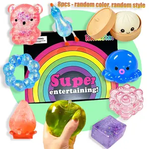 8pcs/set - Mystery Blind Box Pinch, Blind Box Stress Relief Toy, Sensory Set, Creative Slow Return Pinch, Party Gift, Soft Squeeze Toy