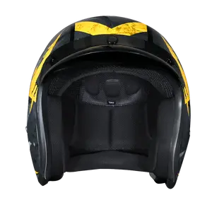 DOT Approved Daytona Cruiser Open Face Motorcycle Helmet - Men, Women & Youth - With Visor & Graphics - W/ Toxic