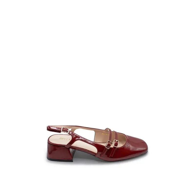 Natalie Slingback Ballet Flat- Leather Burgundy Classy Sandal Elegant Minimalist Sandals