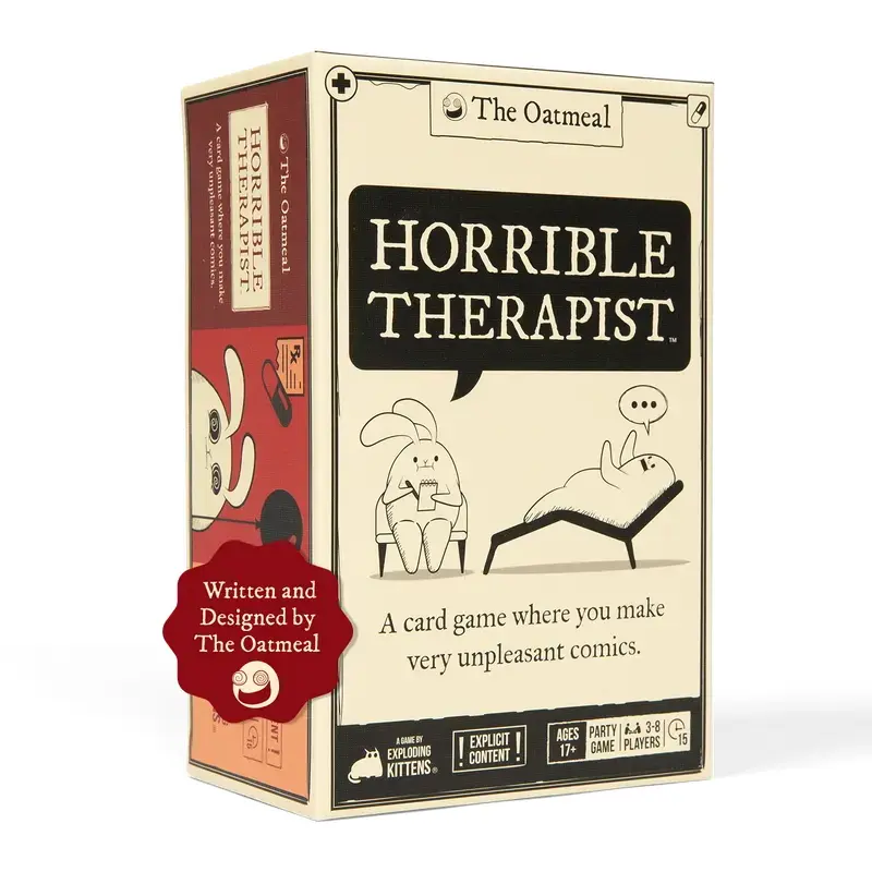 Horrible Therapist by Exploding Kittens: Base Edition 3-8Players -Ages 17+-15 Minutes to Play - Party Game, FamilyGame Night, Card Game
