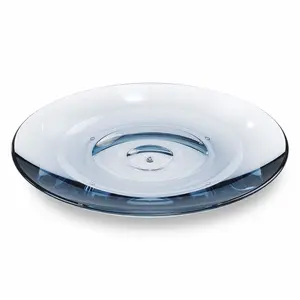 Droplet Soap Dish - Minimalist Glass Soap Dish for Bathroom - Transparent