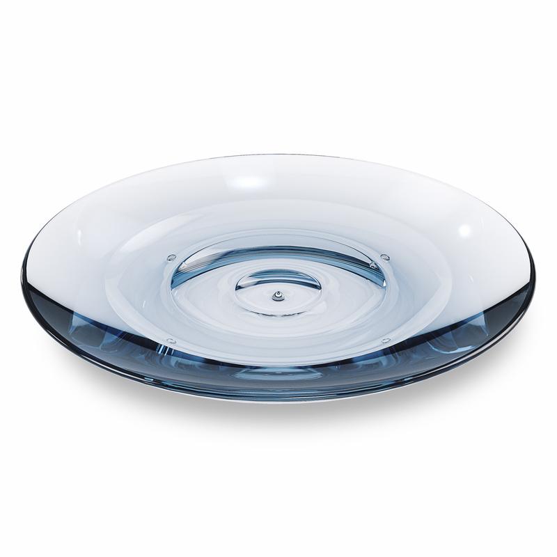 Droplet Soap Dish - Minimalist Glass Soap Dish for Bathroom - Transparent