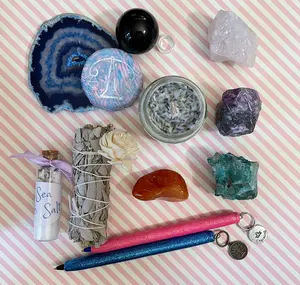 Deluxe Libra crystal 11 piece gift set Libra the Scales crystals set birthday gift zodiac set Scorpio birthday ideas