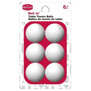 The Bar Table Tennis Balls, 6 Count (01461)