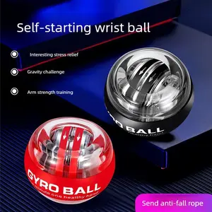 Centrifugal Wrist Gyro Ball, 5th-Order Color Changing, Self-Starting Metal Mute Strength Training Equipment for Wrist & Arm Exercise, Compact Stress Relief Fitness Grip Ball