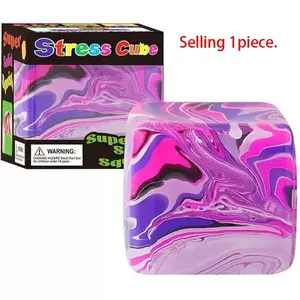 Stress Relief Toy, Stress Relief Gadgets, 5.5 Cm Ice Cube Design, Soft & Plush Material, Perfect Gift for Kids & Adults, Ideal for Relaxing Moments