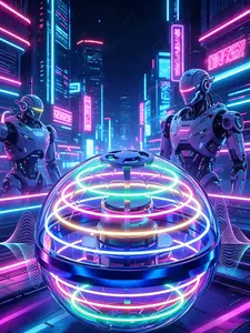 HOT-Suspended flying ball with light