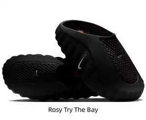 Breathable Mesh Slip On Recovery Mules Two Tone Traction Outsole Beach Gym Daily Slide Sandals