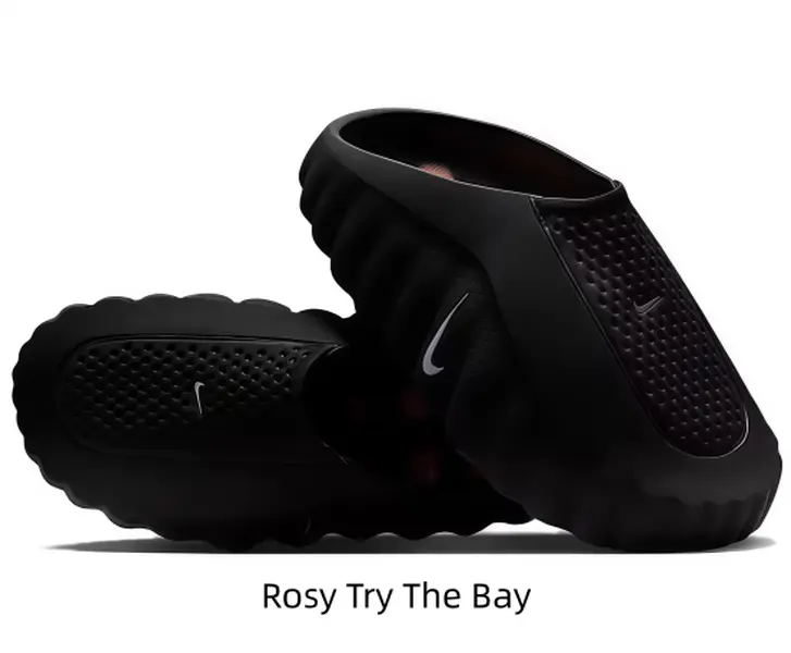 Breathable Mesh Slip On Recovery Mules Two Tone Traction Outsole Beach Gym Daily Slide Sandals