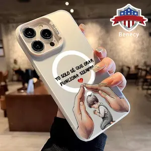 Praying Child Pattern Magnetic Phone Case for iPhone 15 16 14 Pro Max 13 12 11 XR XS Plus Shockproof Non Slip Military-Grade Protection Slim Cover Cellphone Protective Casing