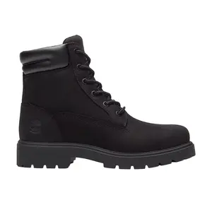 Timberland Womens Auburn Falls 6 Inch Waterproof Lace Up Casual Boots Ankle Low Heel 1-2" - Black