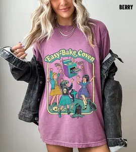 Comfort Colors Easy Bake Coven 90s Horror Movie Fan Oversized Vintage T Shirt, Halloween Tee, Witchy Vibes, Shirt for Women, Halloween Gift