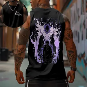 Solo Leveling Tank Top Anime Shirt, Shadow Monarch 2-Sided Sleeveless Tee, Sung Jin-Woo Workout Tank, Otaku Streetwear Gift for Manhwa Fans