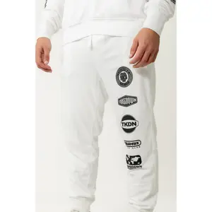 Logo Stack Jogger - White