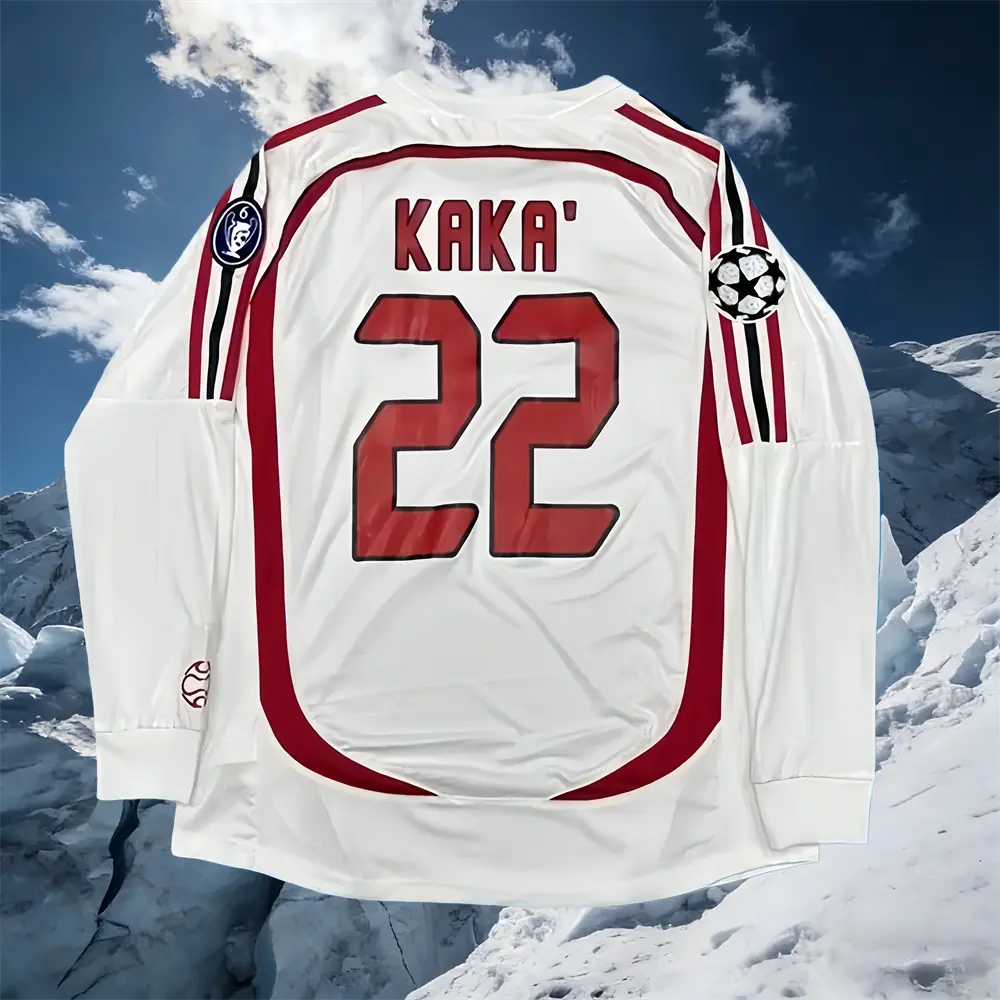 06-07 Season Away White Kaka #22 Long-Sleeve Soccer Jersey