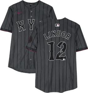 Francisco Lindor New York Mets Autographed Black Nike City Connect Limited Jersey with "LGM!" Inscription - Fanatics Authentic Certified