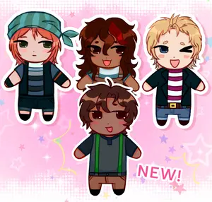 Minecraft Story Mode Keychain - MCSM Petra, Jesse, and Lukas - Cute Characters, Kawaii Bag Charm for Keys, Backpack & Gifts, Collectible Fan Accessory, Aesthetic Game Merch!