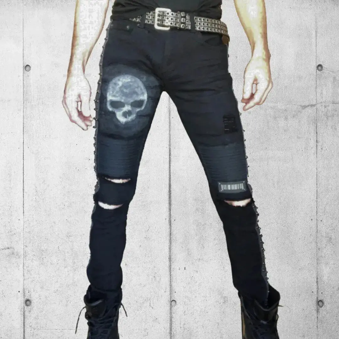Studded Gothic Style Punk Jeans (The Skavenger)