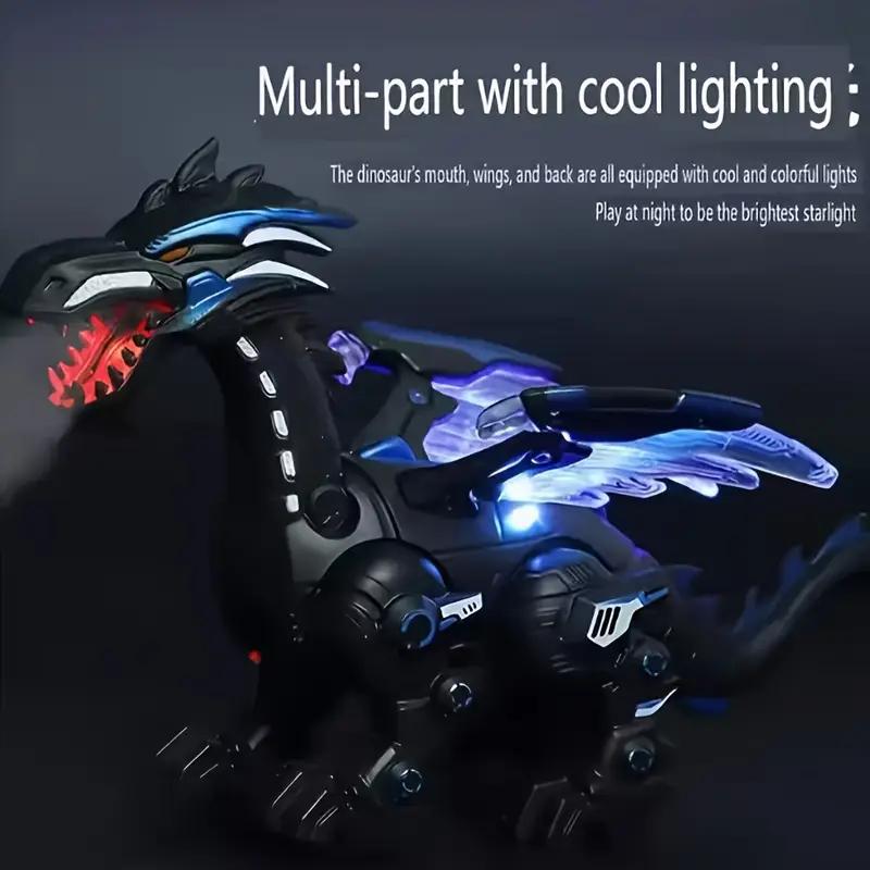 Walking Dinosaur Robot Toy with Realistic Roaring Sounds Moving Smoke Effects Simulation Breathable Mist for Ages 3-12 Brain-Developing Mechanical Dino Christmas Gift
