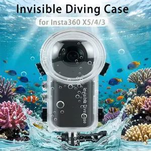 for Insta360 X5/4/3 Protective Case, Action Camera, PC Material, Dive Housing Shell, Quick-Release Design | Full Protection | Beach Party Shooting Accessory | Underwater Photography | Summer Holiday Trip Diving Photography | Water Play Travel Essentials