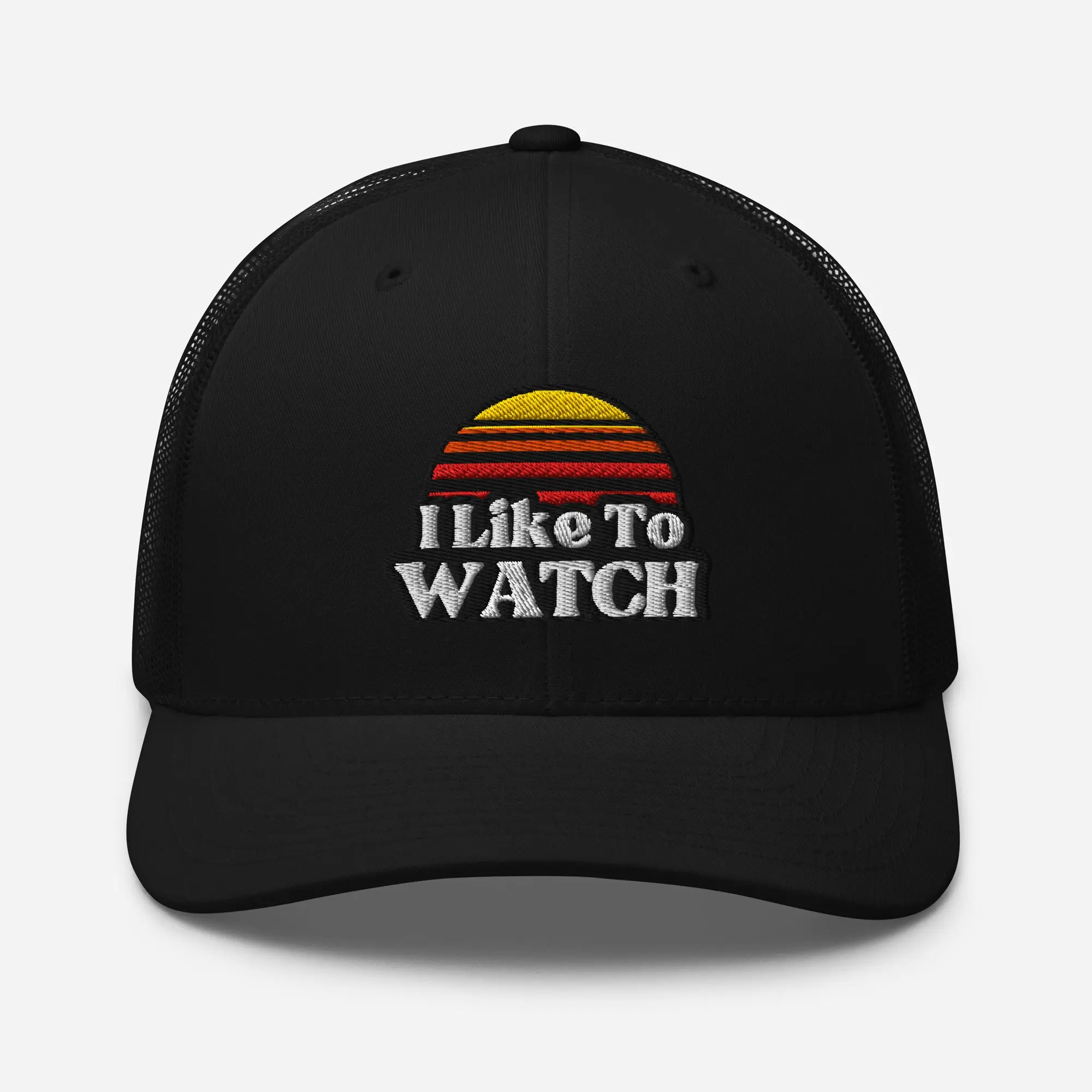 I Like To Watch Sunrise Retro Cuckold Mesh Back Trucker Hat