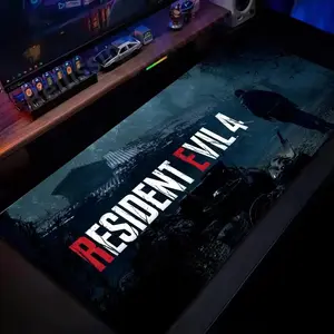 Resident Evil 4 Game Mouse Pad, Keyboard Mat, Leon S. Resident Evil Video Game Desk Mat, Kennedy Resident Evil 4 Gaming Playmat For Computer Accessories, Gift For Gamers