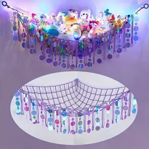 Bohemian Plush Animal Storage Net or Hammock, Extra Large, Suitable for Small or Large Plush Toys, Storage Rack