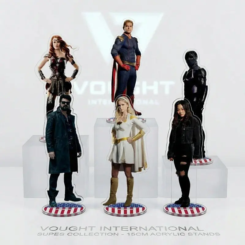 The Boys TV Show 15 cm Acrylic Stands, Homelander Billy Butcher Starlight Figure Stand Keyring, Home Desk Decor, Fans' Gift for Party Supplies