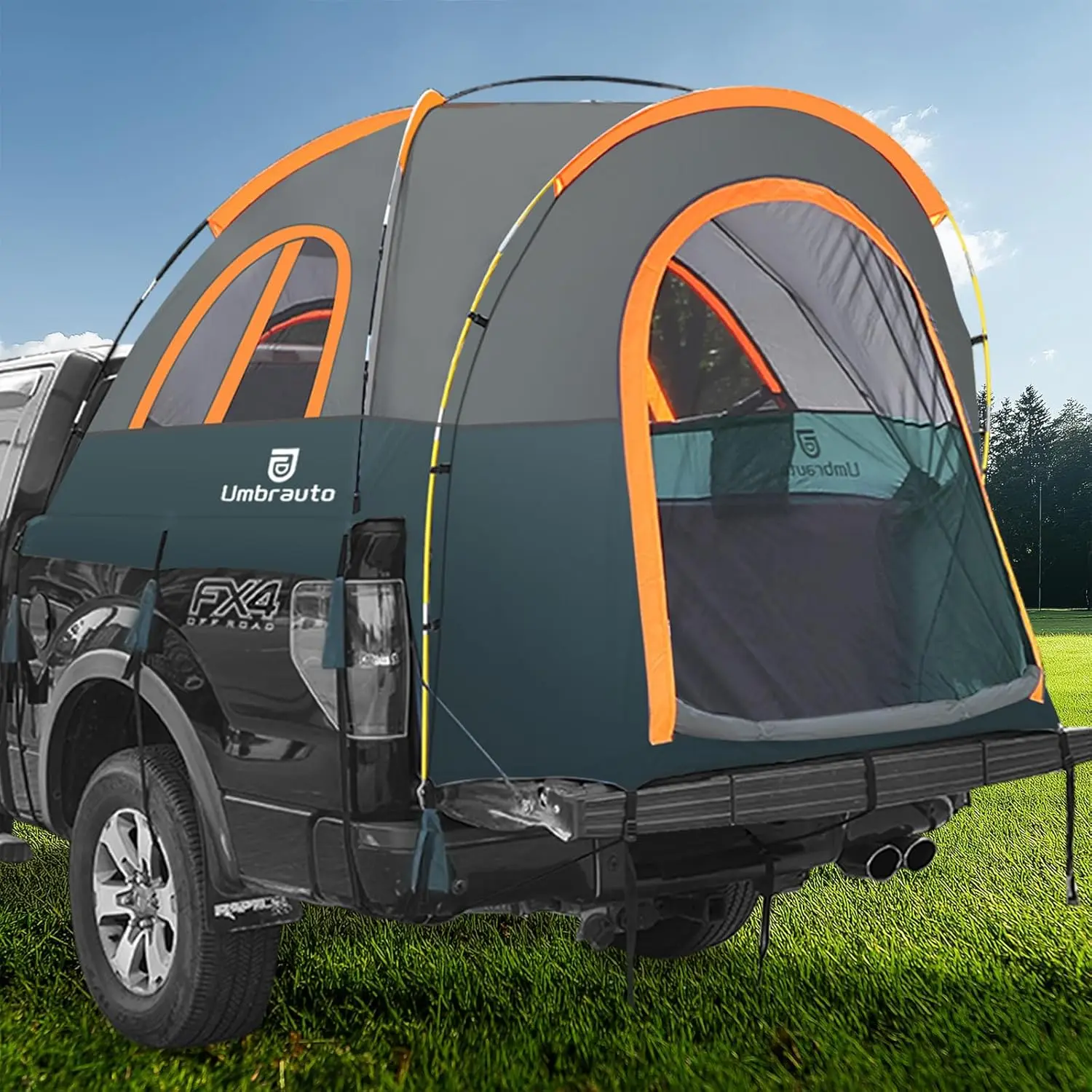 Umburato Truck Bed Tent for Camping, 2-Person Waterproof (PU3000mm) Pickup Camper Canopy, Easy Setup & Portable
