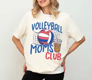 Women�s Volleyball Comfort Colors Shirt, Volleyball Moms Club Shirt, Game Day Shirt, Volleyball Gameday T-Shirt, Sports Mom Shirt Gift