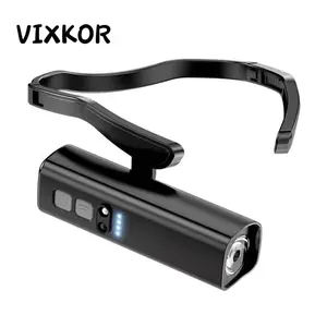 Motion Sensor Activated Ear Worn LED Headlamp Lightweight Adjustable Wearable High Lumen Multifunctional Hands Free Flashlight For Work Camping Running Hiking Outdoor Night Activities--VIXKOR