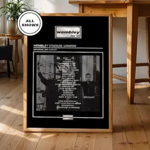 Oasis Live '25 Tour Setlist Poster – Reunion Concert Print, Britpop Wall Art, 2025 Tour Memorabilia, Oasis Fan Gift