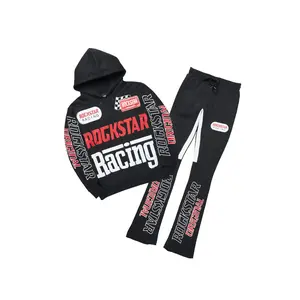 Spiller Black Hoodie/Stacked Flare Track Set